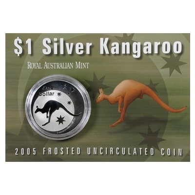 2005 1oz Silver KANGAROO (Display Card)